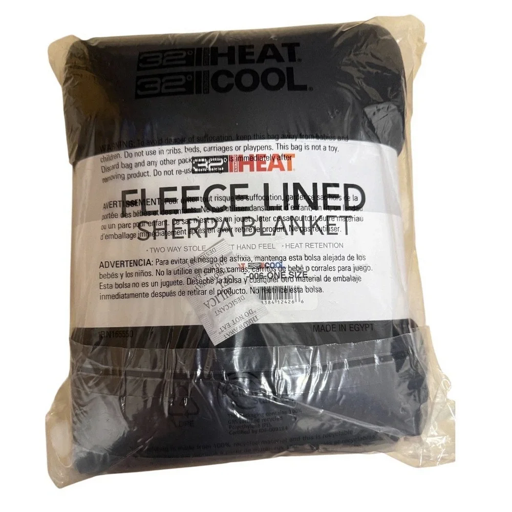 32 Degrees Fleece Lined Sherpa Wearable Blanket Sealed